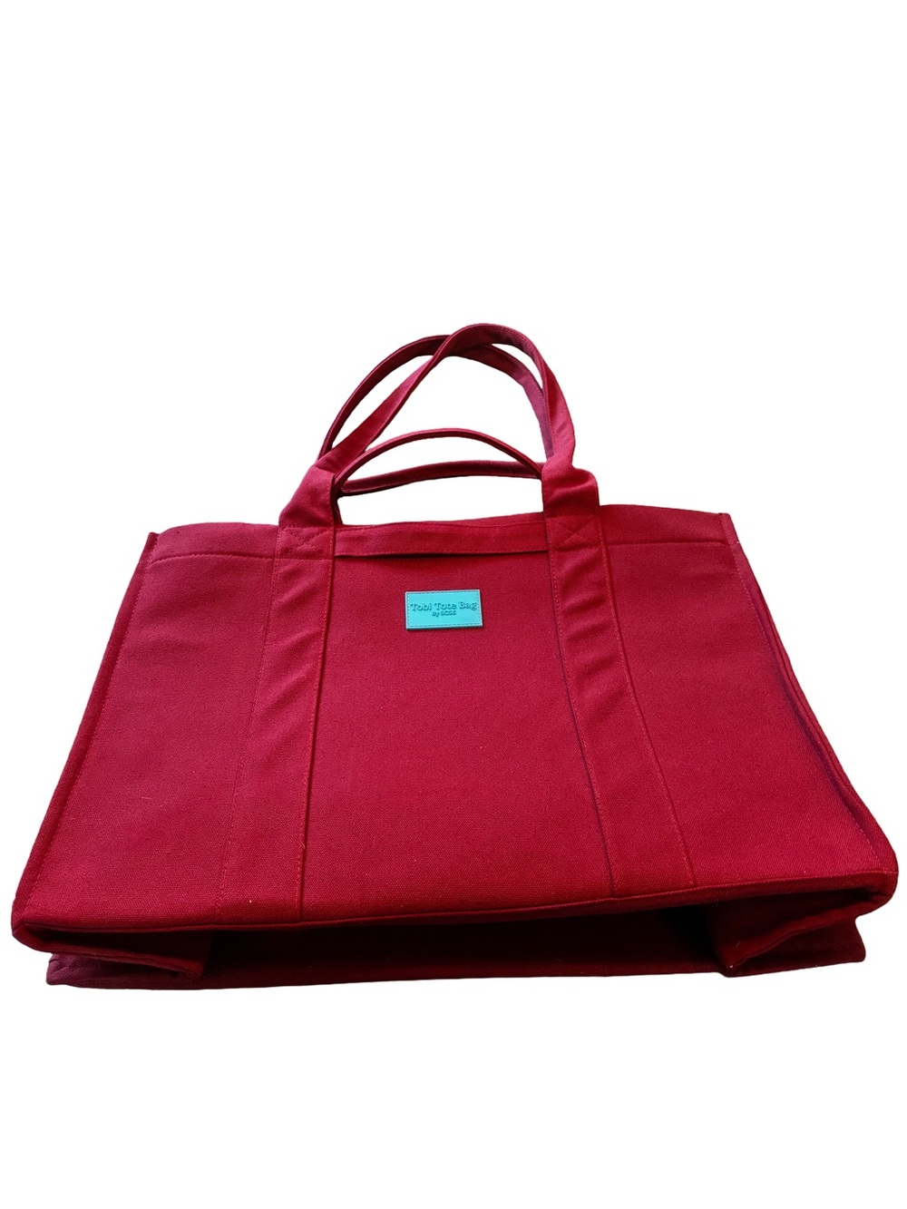 SCSE Tobi XL Canvas Tote Bag Red Utility Travel Beach Carryall
